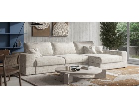 Угловой диван-кровать Босс Модуль XL правый, мягкие подлокотники, Шенилл Смарт кварц