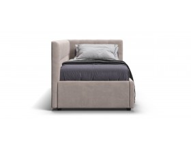 Белла Мини Кровать+ПМ 90*200 велюр Монолит латте