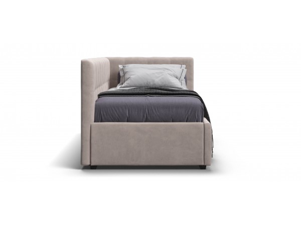 Белла Мини Кровать+ПМ 90*200 велюр Монолит латте