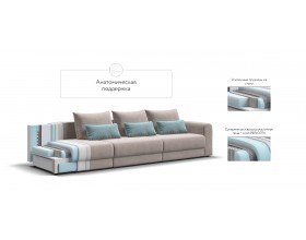 Модульный диван Ричмонд Модуль MAX Велюр Монолит латте