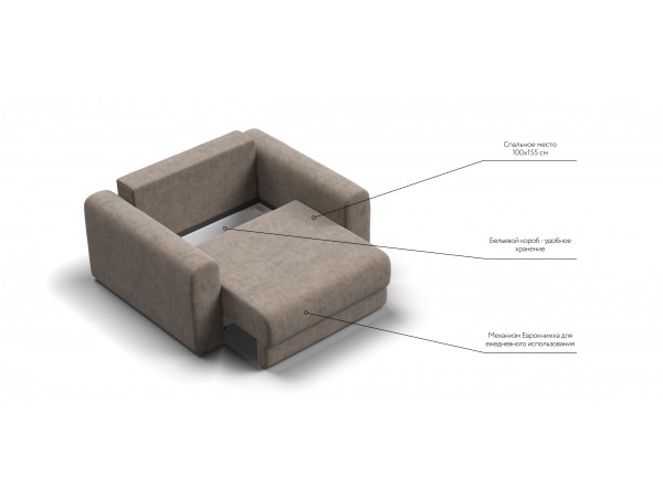 Кресло РИЧМОНД MODOOL Велюр Роял тауп