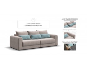 Модульный диван Ричмонд Модуль Велюр Монолит латте