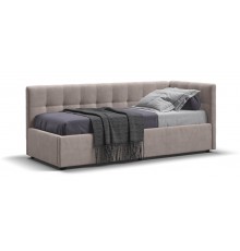 Белла Мини Кровать+ПМ 90*200 велюр Монолит латте