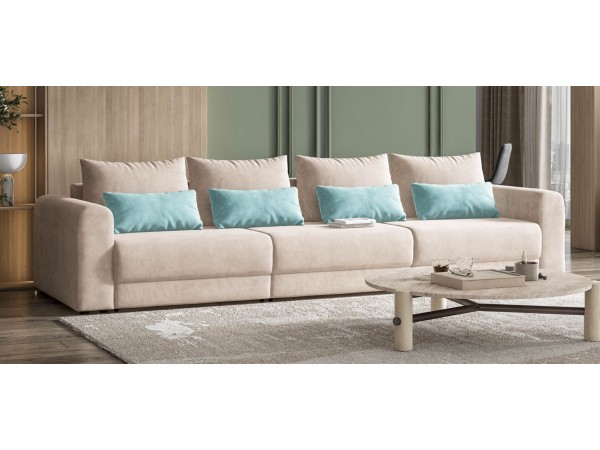 Модульный диван РИЧМОНД MODOOL MAX Велюр Monolit латте