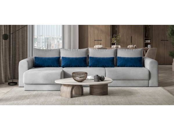 Модульный угловой диван РИЧМОНД MODOOL MAX Велюр Monolit сталь