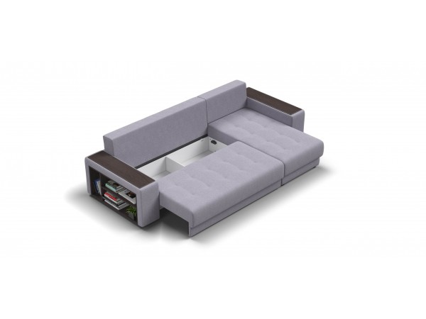 Угловой диван Ванкувер Рогожка Мальмо платина