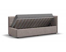 Белла Мини Кровать+ПМ 90*200 велюр Монолит латте