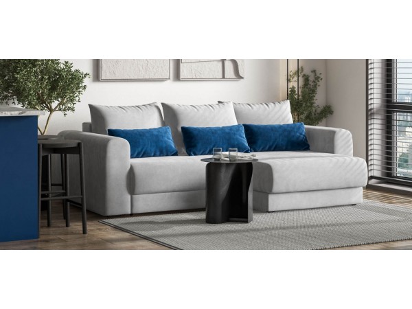 Модульный угловой диван РИЧМОНД MODOOL Велюр Monolit сталь