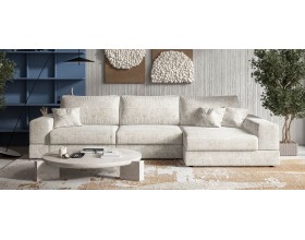 Угловой диван-кровать Босс Модуль XL правый, мягкие подлокотники, Шенилл Смарт кварц