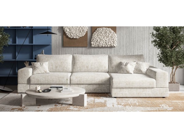 Угловой диван-кровать Босс Модуль XL правый, мягкие подлокотники, Шенилл Смарт кварц