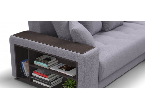 Угловой диван Ванкувер Рогожка Мальмо платина