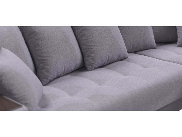 Угловой диван Ванкувер Рогожка Мальмо платина