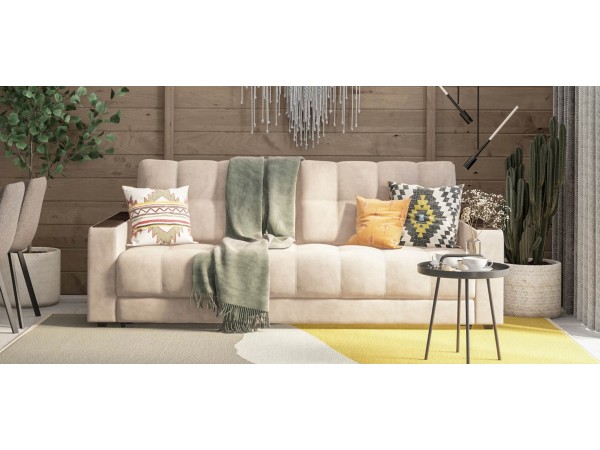 Диван Босс Маркет велюр Монолит латте