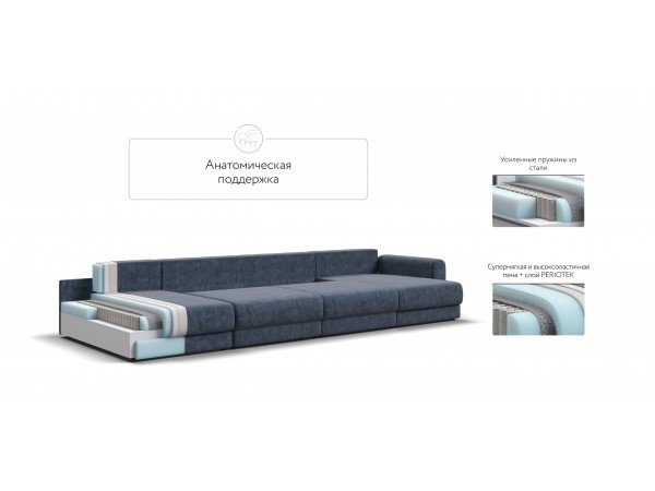 Модульный п-образный диван РИЧМОНД MODOOL Велюр Royal топаз NEW