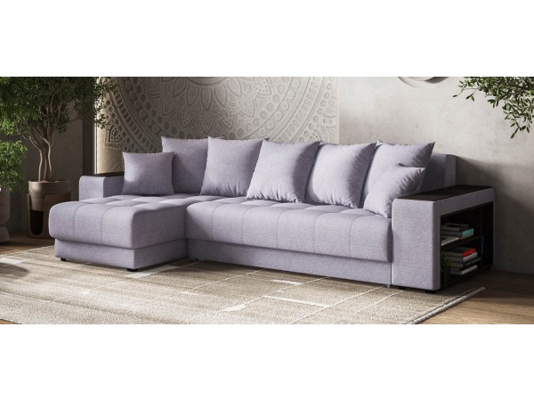 Угловой диван Ванкувер Рогожка Мальмо платина