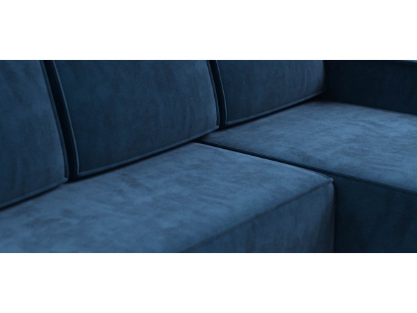 Угловой диван Лофт велюр Монолит синий