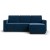 Угловой диван Лофт велюр Монолит синий