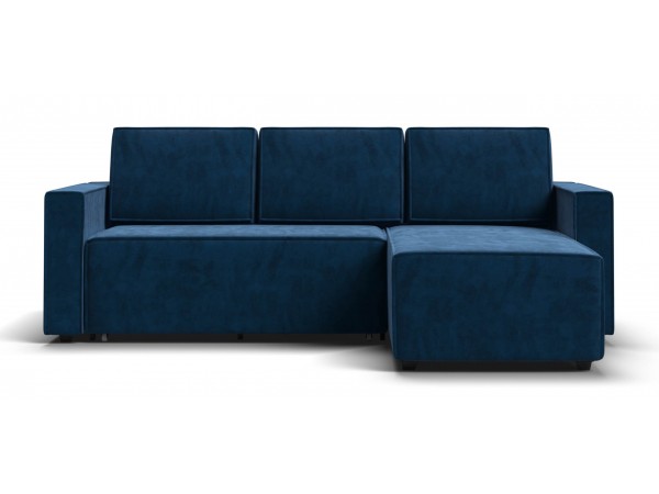 Угловой диван Лофт велюр Монолит синий