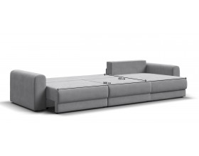 Модульный угловой диван Ричмонд Модуль MAX Велюр Монолит сталь