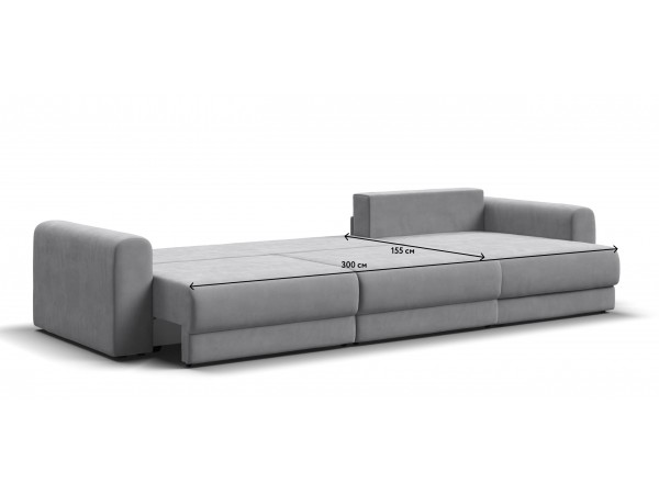 Модульный угловой диван РИЧМОНД MODOOL MAX Велюр Monolit сталь