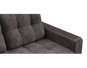 Диван Босс Маркет двухместный велюр Алькантара серый