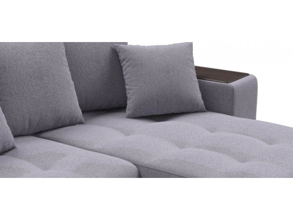 Угловой диван Ванкувер Рогожка Мальмо платина