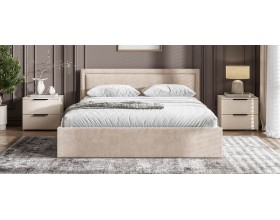 МП Фрея Кровать+ПМ 160*200 велюр Монолит латте