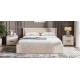МП Фрея Кровать+ПМ 160*200 велюр Монолит латте