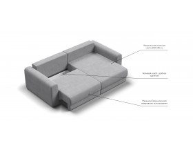 Модульный угловой диван Ричмонд Модуль Велюр Монолит сталь