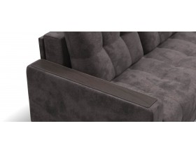 Диван Босс Маркет двухместный велюр Алькантара серый