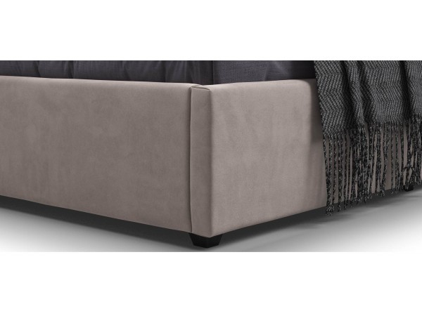 Белла Мини Кровать+ПМ 90*200 велюр Монолит латте