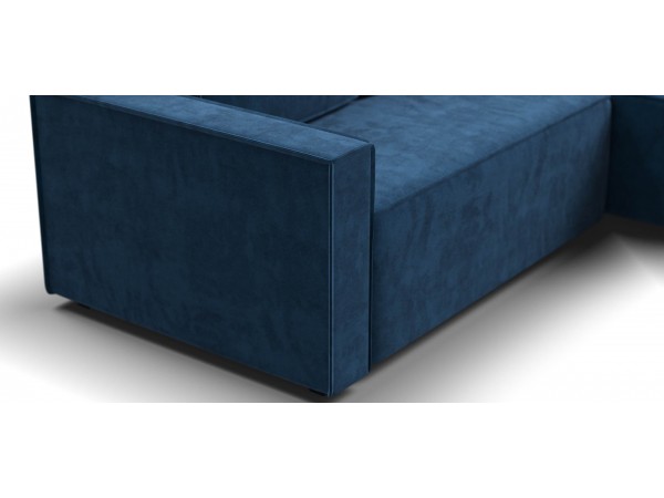 Угловой диван Лофт велюр Монолит синий