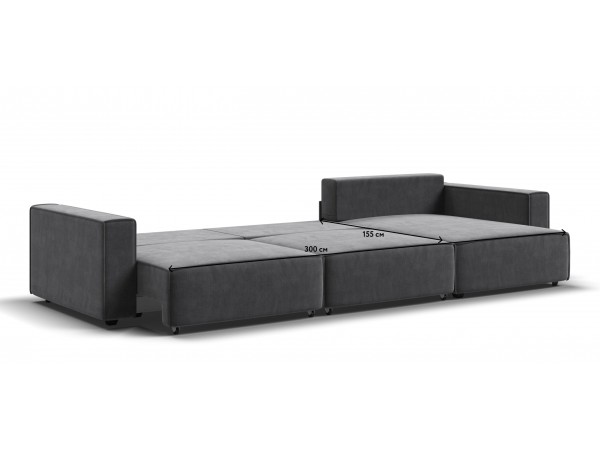 Угловой диван Босс Софт Модуль Макс Велюр Монолит серый