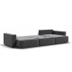Угловой диван Босс Софт Модуль Макс Велюр Монолит серый