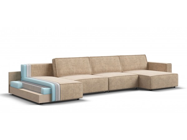 П-образный диван Босс Софт Модуль Велюр Роял шампань