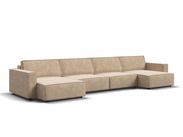 П-образный диван Босс Софт Модуль Велюр Роял шампань