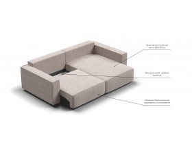 Угловой диван Босс Софт Модуль Велюр Монолит латте
