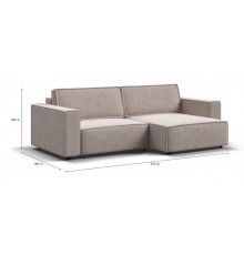 Угловой диван Босс Софт Модуль Велюр Монолит латте