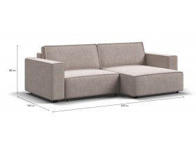 Угловой диван Босс Софт Модуль Велюр Монолит латте
