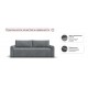 Ритм диван Велюр Реал серый