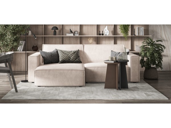 Угловой диван Босс Софт Модуль Велюр Монолит латте