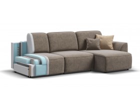 Кинг угловой диван Велюр Роял тауп