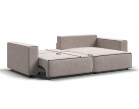 Угловой диван Босс Софт Модуль Велюр Монолит латте