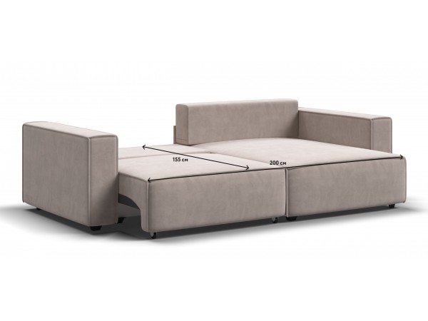 Угловой диван Босс Софт Модуль Велюр Монолит латте