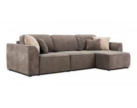 Кинг угловой диван Велюр Роял тауп