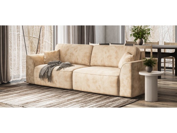 Диван Элит велюр Алькантара пепел