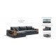 Угловой диван-кровать Босс Модуль XL левый, две полки, шенилл Глосс карбон