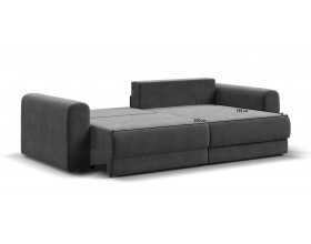 Модульный угловой диван Ричмонд Модуль Велюр Монолит серый