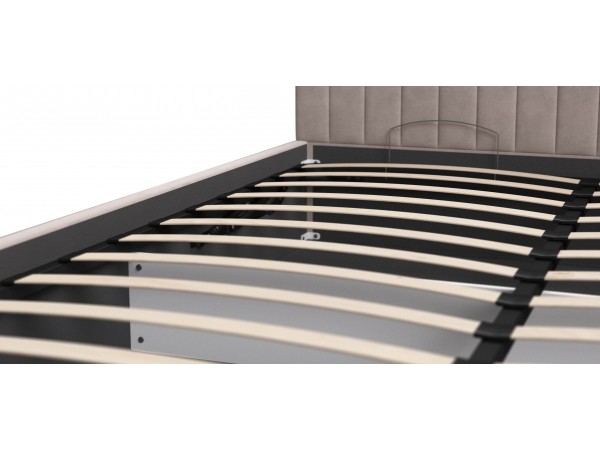 МП Ронда Кровать+ПМ 160*200 велюр Монолит латте