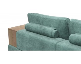 Угловой диван-кровать Босс Модуль XL левый, полка справа, шенилл Глосс минт